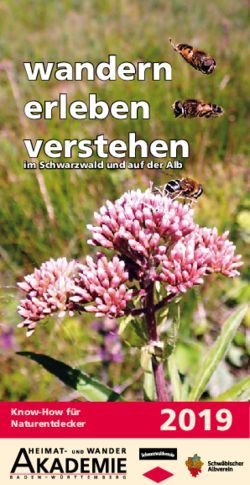 Wandern erleben verstehen 2019