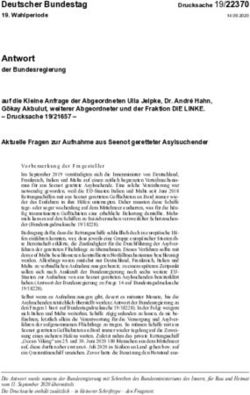 Antwort der Bundesregierung - Deutscher Bundestag