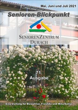 Ausgabe 71 - Mai, Juni und Juli 2021 - Seniorenzentrum Durach