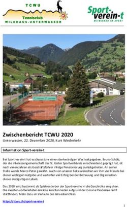 Zwischenbericht TCWU 2020 - TC Wildhaus-Unterwasser