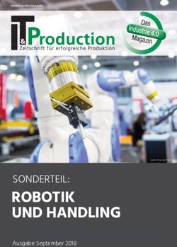 ROBOTIK UND HANDLING SONDERTEIL: Industrie 4.0 Magazin - IT&Production