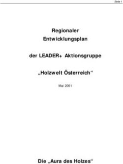 Regionaler Entwicklungsplan der LEADER+ Aktionsgruppe "Holzwelt &Ouml;sterreich" - Die "Aura des Holzes" - Mai 2001 - Christine B&auml;rnthaler ...