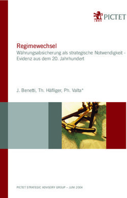 Regimewechsel Währungsabsicherung als strategische Notwendigkeit - Evidenz aus dem 20. Jahrhundert J. Benetti, Th. Häfliger, Ph. Valta