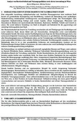 SOZIALE INKLUSION IN EINER SMARTEN UND NACHHALTIGEN STADT