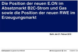 Die Position der neuen E.ON im Absatzmarkt B2C-Strom und Gas sowie die Position der neuen RWE im Erzeugungsmarkt - Berlin, den 21. Februar 2019