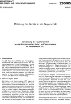 Mitteilung des Senats an die B&uuml;rgerschaft - Mitteilung des Senats an die B&uuml;rgerschaft