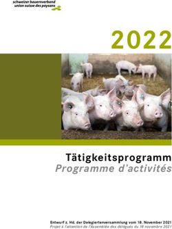 2022 Tätigkeitsprogramm Programme d'activités Entwurf z. Hd. der Delegiertenversammlung vom 18. November 2021 Projet à l'attention de ...