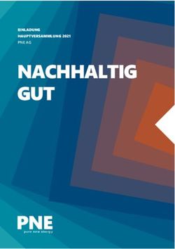 NACHHALTIG GUT - PNE - PNE AG EINLADUNG HAUPTVERSAMMLUNG 2021