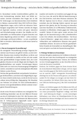 Strategische Prozessführung - zwischen Recht, Politik und gesellschaftlicher Debatte - Hanover Law Review