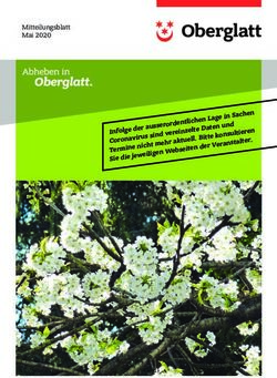 Sie die jeweiligen Webseiten der Veranstalter - Mitteilungsblatt Mai 2020