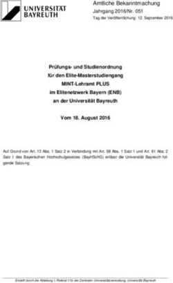 Amtliche Bekanntmachung Jahrgang 2016/Nr. 051 - Tag der Ver&ouml;ffentlichung: 12. September 2016