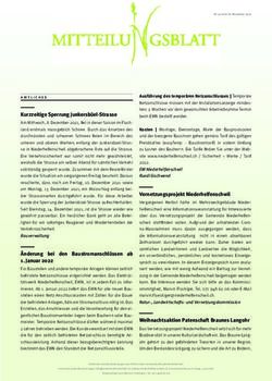 Kurzzeitige Sperrung Junkersb&uuml;el-Strasse - Gemeinde ...