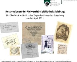 Restitutionen der Universit&auml;tsbibliothek Salzburg - Ein &Uuml;berblick anl&auml;sslich des Tages der Provenienzforschung am 14. April 2021
