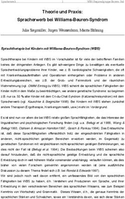 Theorie und Praxis: Spracherwerb bei Williams-Beuren-Syndrom