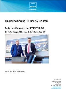Hauptversammlung | 9. Juni 2021 in Jena Rede des Vorstands der JENOPTIK AG