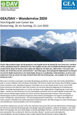 GEA/DAV - Wanderreise 2020 - Vom Engadin zum Comer See Donnerstag, 18. bis Sonntag, 21. Juni 2020 - Events