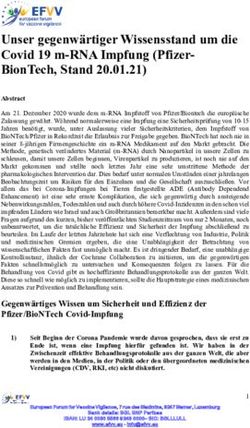 Unser gegenw&auml;rtiger Wissensstand um die Covid 19 m-RNA Impfung (Pfizer-BionTech, Stand 20.01.21) - EFVV