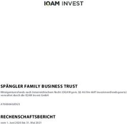 SP&Auml;NGLER FAMILY BUSINESS TRUST RECHENSCHAFTSBERICHT - IQAM Invest