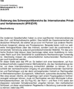 &Auml;nderung des Schwerpunktbereichs 8a: Internationales Privat- und Verfahrensrecht (IPR/IZVR) - Universit&auml;t Heidelberg