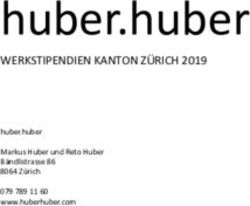 Huber.huber WERKSTIPENDIEN KANTON Z&Uuml;RICH 2019 - huber.huber Markus Huber und Reto Huber B&auml;ndlistrasse 86 8064 Z&uuml;rich