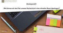 #icmbeyond21 Wie können wir das Flair unserer Hochschule in den virtuellen Raum übertragen? 23.02.2021