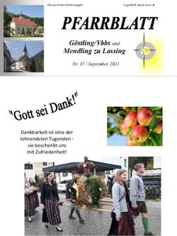 Dankbarkeit ist eine der lohnendsten Tugenden - sie beschenkt uns mit Zufriedenheit! - Nr. 87 / September 2021 - Pfarrei ...