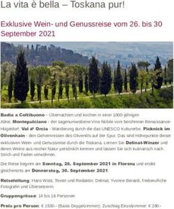 La vita è bella - Toskana pur! - Exklusive Wein- und Genussreise vom 26. bis 30 September 2021