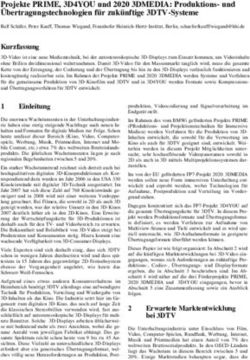 Projekte PRIME, 3D4YOU und 2020 3DMEDIA: Produktions- und &Uuml;bertragungstechnologien f&uuml;r zuk&uuml;nftige 3DTV-Systeme