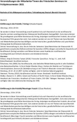 Veranstaltungen der Mitarbeiter*innen des Friesischen Seminars im Frühjahrssemester 2021