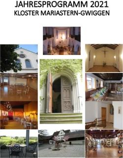 JAHRESPROGRAMM 2021 KLOSTER MARIASTERN-GWIGGEN