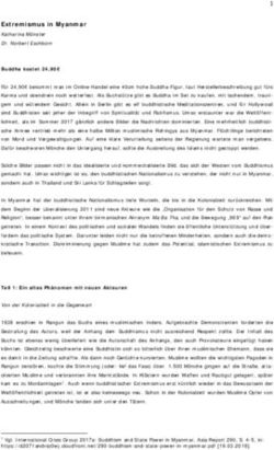 Extremismus in Myanmar - Konrad-Adenauer-Stiftung