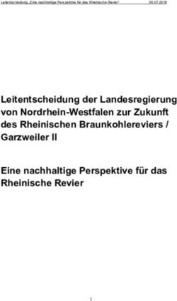 Leitentscheidung der Landesregierung von Nordrhein-Westfalen zur Zukunft des Rheinischen Braunkohlereviers / Garzweiler II Eine nachhaltige ...