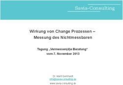 Wirkung von Change Prozessen - Messung des Nichtmessbaren - Savia-Consulting