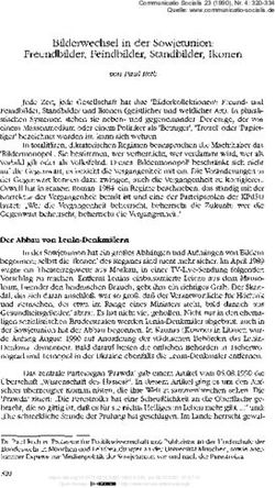 Bilderwechsel in der Sowjetunion: Freundbilder, Feindbilder, Standbilder, Ikonen