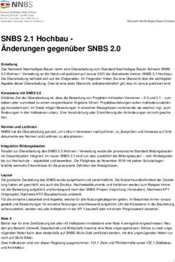 SNBS 2.1 Hochbau - Änderungen gegenüber SNBS 2.0 - SNBS Hochbau