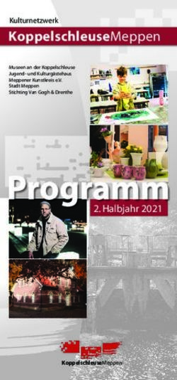 KOPPELSCHLEUSEMEPPEN KULTURNETZWERK - HALBJAHR 2021