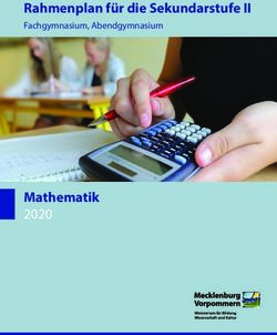 Rahmenplan für die Sekundarstufe II - Fachgymnasium, Abendgymnasium - Mathematik