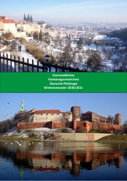 Kommentiertes Vorlesungsverzeichnis Slavische Philologie Wintersemester 2020/2021