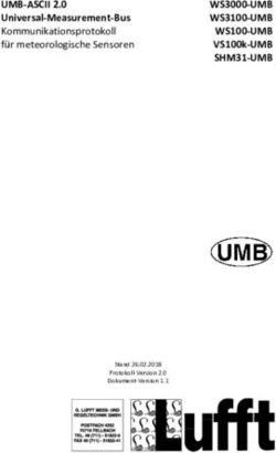 UMB-ASCII 2.0 Universal-Measurement-Bus Kommunikationsprotokoll für meteorologische Sensoren - WS3000-UMB WS3100-UMB WS100-UMB VS100k-UMB - Lufft