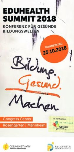 EDUHEALTH SUMMIT 2018 - KONFERENZ FÜR GESUNDE BILDUNGSWELTEN - Congress Center Rosengarten | Mannheim - Berufsverband der Präventologen