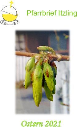 Ostern 2021 - Pfarrbrief Itzling - Pfarre Itzling