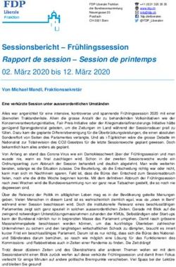 Sessionsbericht - Fr&uuml;hlingssession - Rapport de session - Session de printemps