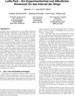 LORA PARK - EIN EXPERIMENTIERFELD UND &Ouml;FFENTLICHER SHOWROOM F&Uuml;R DAS INTERNET DER DINGE - TTN ULM