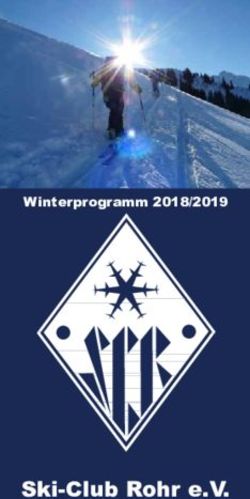 Ski-Club Rohr e.V - Winterprogramm 2018/2019 Ski-Club Rohr e.V - Ski-Club Rohr eV
