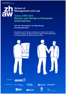 Swiss CRM 2014 Einsatz und Trends in Schweizer Unternehmen
