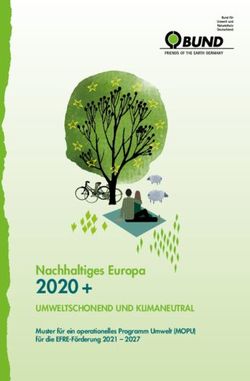 2020 + Nachhaltiges Europa - UMWELTSCHONEND UND KLIMANEUTRAL - Bund für Umwelt und ...