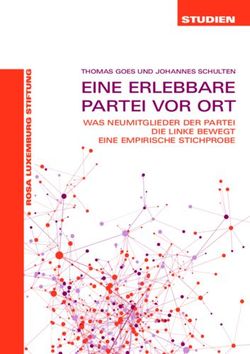 EINE ERLEBBARE PARTEI VOR ORT - STUDIEN WAS NEUMITGLIEDER DER PARTEI DIE LINKE BEWEGT EINE EMPIRISCHE STICHPROBE - Rosa-Luxemburg-Stiftung