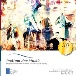 Podium der Musik 2020 / 2021 - Konzerte im Werner Richard Saal Lesungen in der Dr. Carl D&ouml;rken Galerie - Dr. Carl D&ouml;rken Stiftung