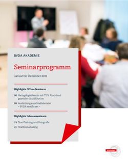 SEMINARPROGRAMM BVDA AKADEMIE - BUNDESVERBAND DEUTSCHER ANZEIGENBLÄTTER