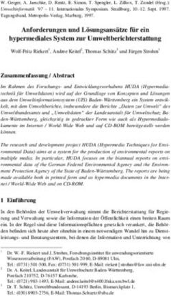 Anforderungen und L&ouml;sungsans&auml;tze f&uuml;r ein hypermediales System zur Umweltberichterstattung
